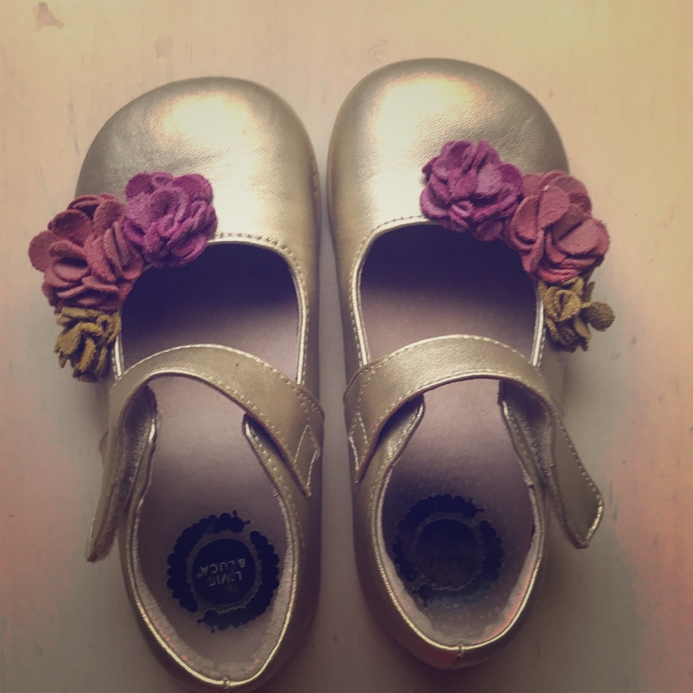Livie & Luca gold flower Mary Jane